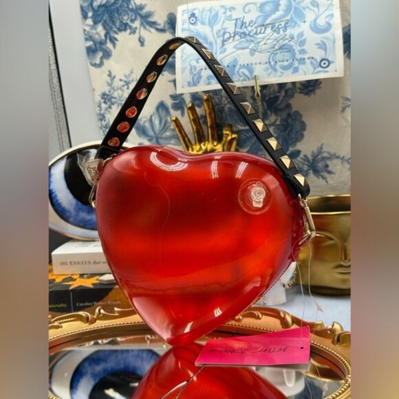 🆕 BETSEY JOHNSON 🧿 NWT Heart Beat Purse, Kitsch Inflatable Red Heart Balloon - Picture 3 of 16